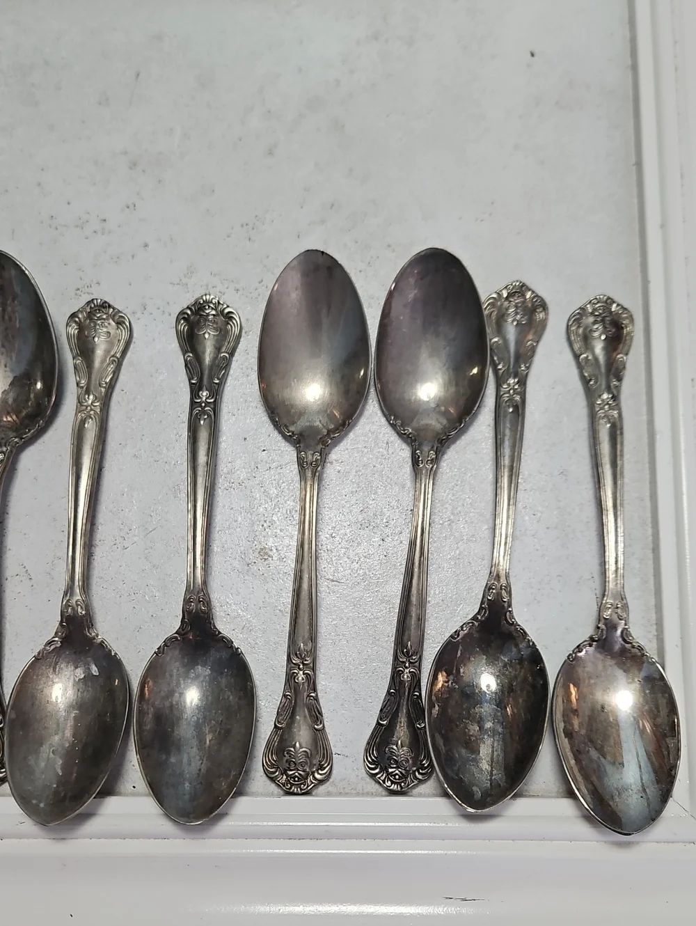 Vintage Godinger Silver Plated Serving Spoon & Fork & 8 Tablespoons